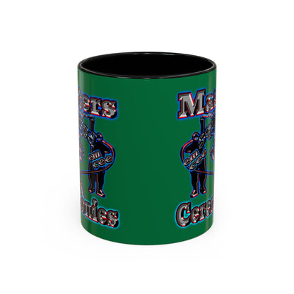 em cee squared - Accent Mug (dark green)