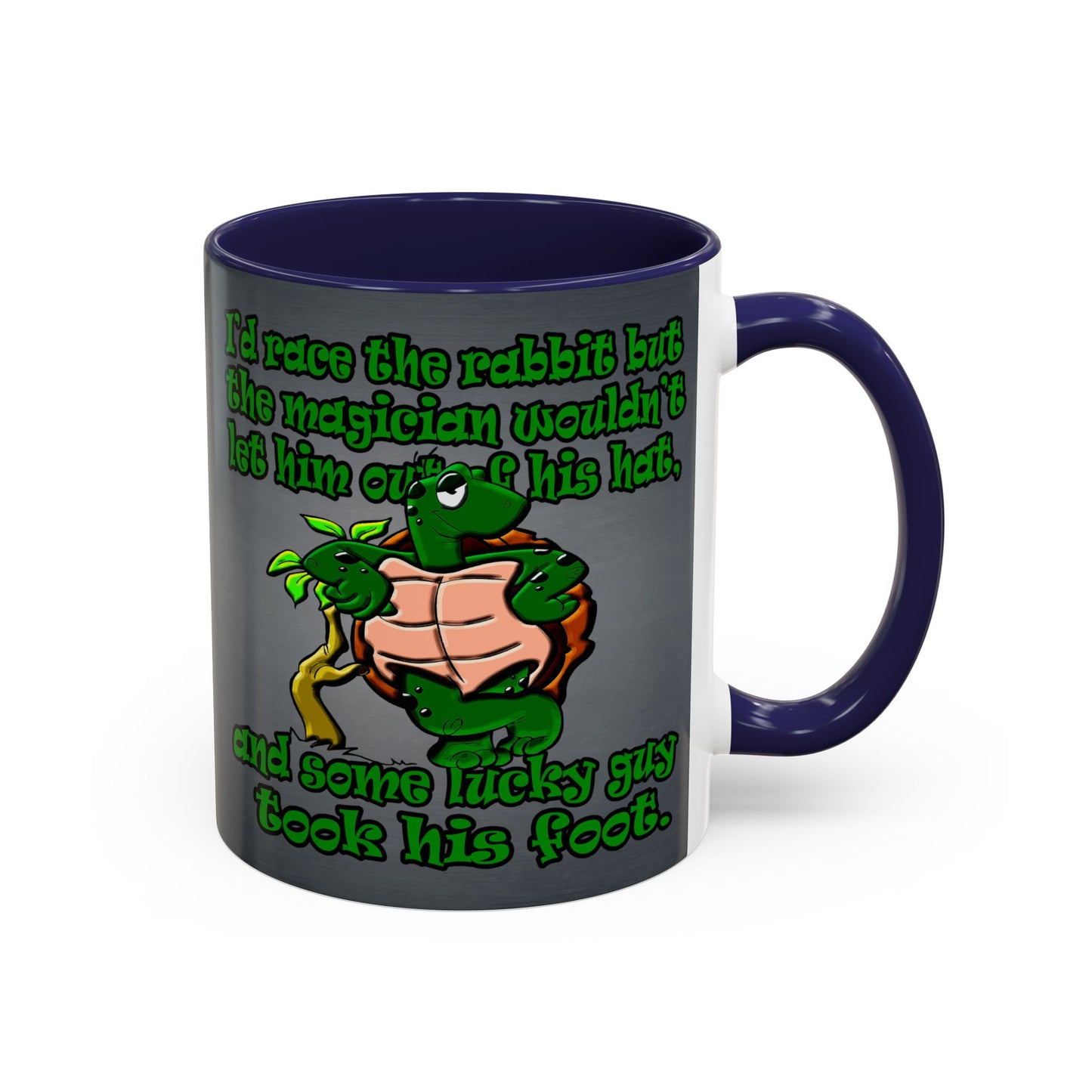 turtle race - Accent Mug (grey-light grey)