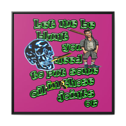og - framed canvas art (pink)