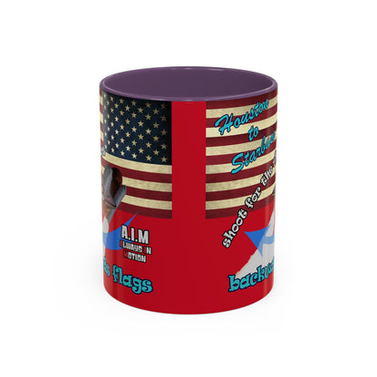 shoot for the stars - Accent Mug (dark red)