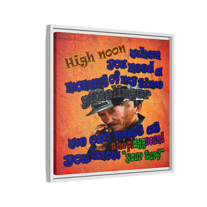 high noon - framed canvas art (burnt orange)