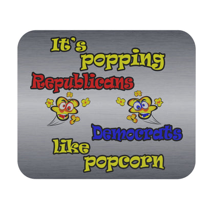 popping like popcorn - Mouse Pad (Rectangle) (brushed nickel)