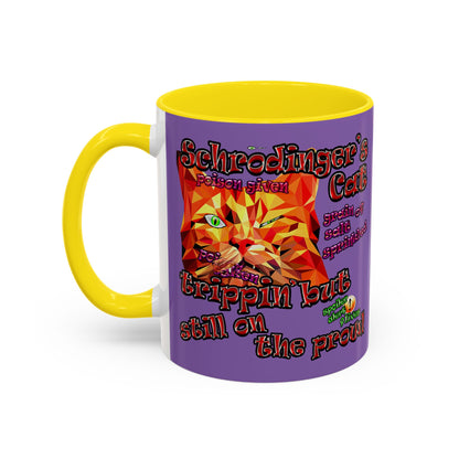 schrodinger's cat - Accent Mug (light purple)