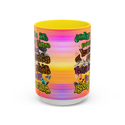 the bum's shit - Accent Mug (color blur)