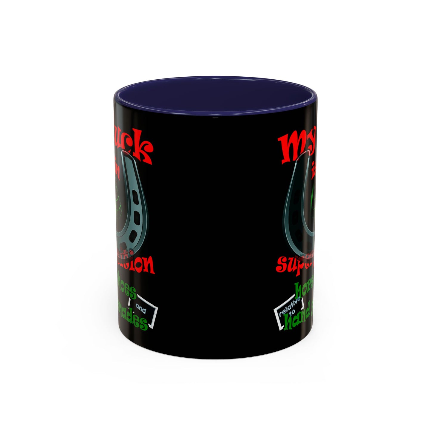 my luck - Accent Mug (black)