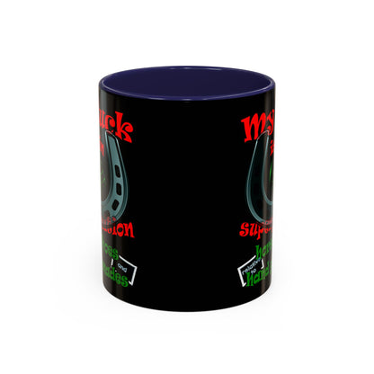 my luck - Accent Mug (black)