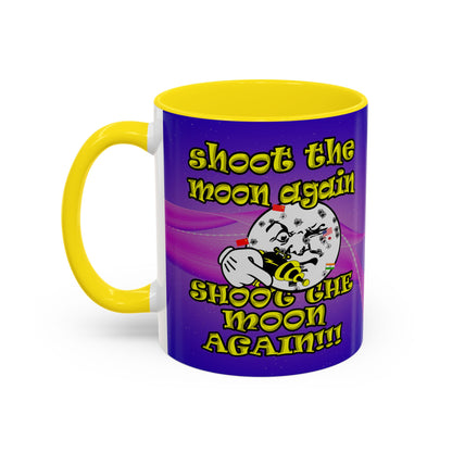 shoot the moon again - Accent Mug (purple-pink wave)