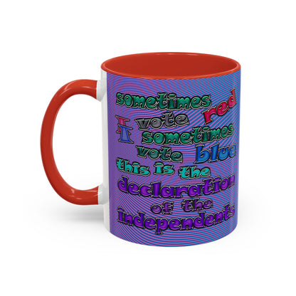 declaration of the independents - Accent Mug (light blue-purple wave)