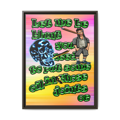 og - framed canvas art (color blur)
