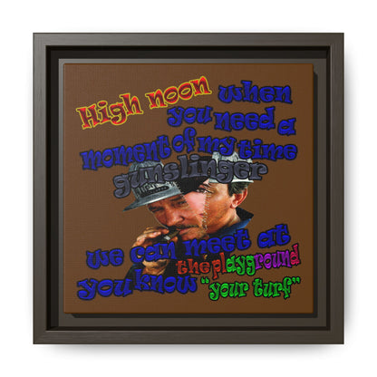 high noon - framed canvas art (brown)