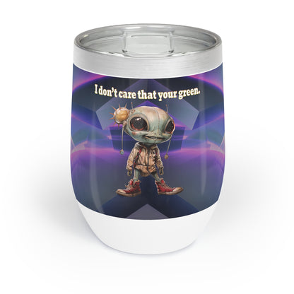 I don't care that your grey - Chill Wine Tumbler (grey-pink wave)