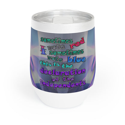 declaration of the independents - Chill Wine Tumbler (grey-pink wave)
