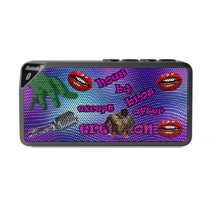 hoes b4 bros - Jabba Bluetooth Speaker (purple wave)