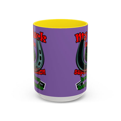 my luck - Accent Mug (light purple)