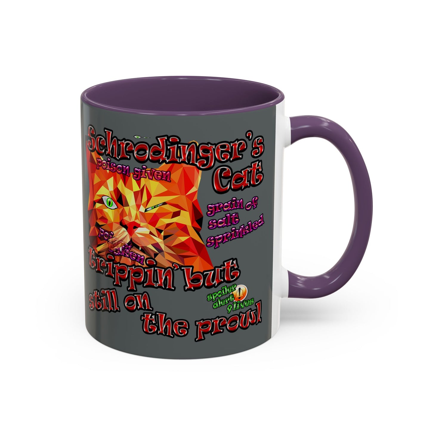 schrodinger's cat - Accent Mug (dark grey)