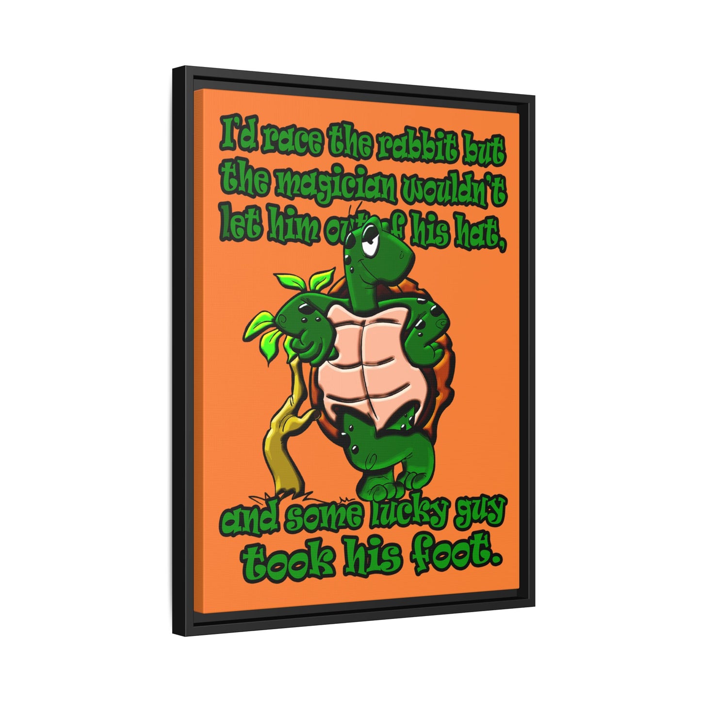 turtle race - framed canvas art (crusta)