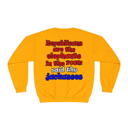 donkeys and elephants - Unisex NuBlend® Crewneck Sweatshirt