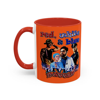 rw&b lives matter - Accent Mug (orange)