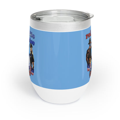 rw&b lives matter - Chill Wine Tumbler (light blue)