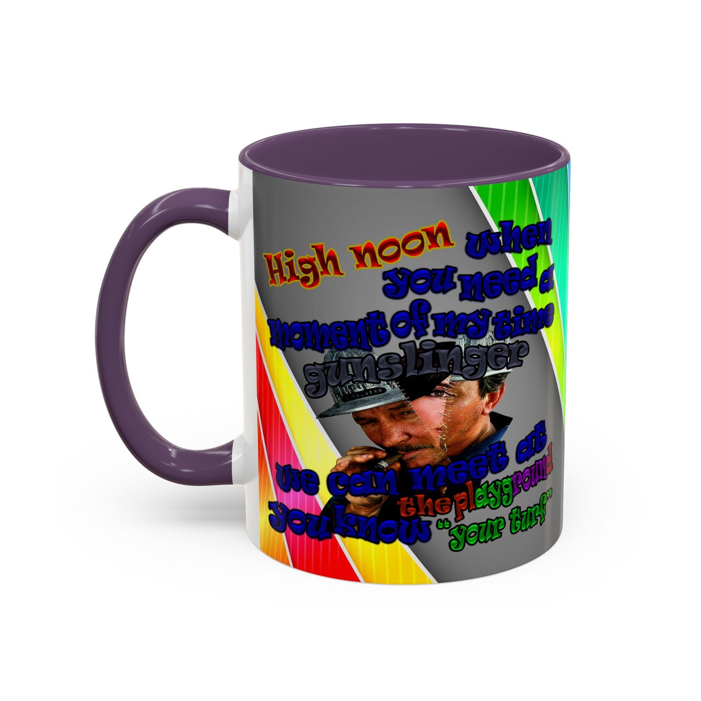 high noon - Accent Mug (rainbow split)