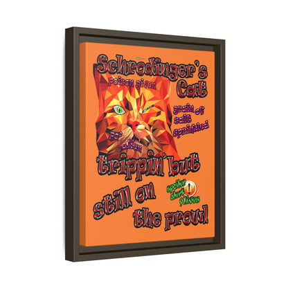 schrodinger's cat - framed canvas art (crusta)