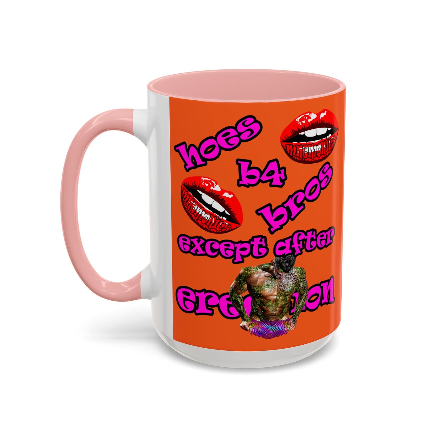 hoes b4 bros - Accent Mug (orange)