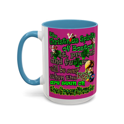 christmas spirits of boston - Accent Mug (pink)