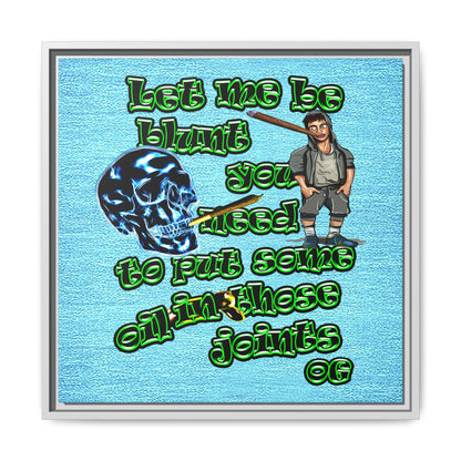 og - framed canvas art (faded blue)