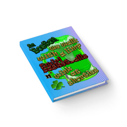 celtics logo - journal-lined (light blue-purple wave)