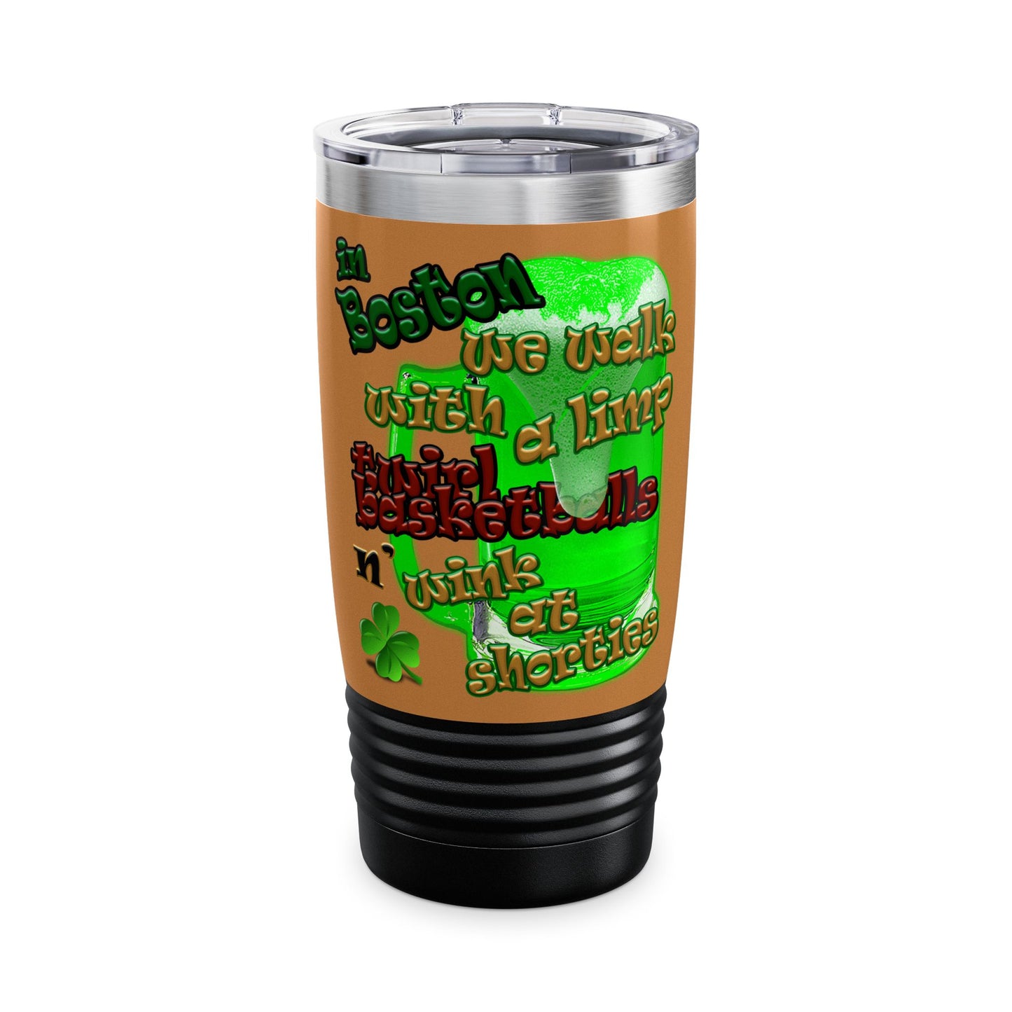celtics logo - Ringneck Tumbler, 20oz (light brown)