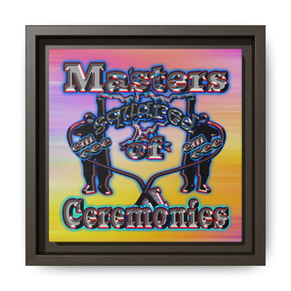 em cee squared - framed canvas art (color blur)