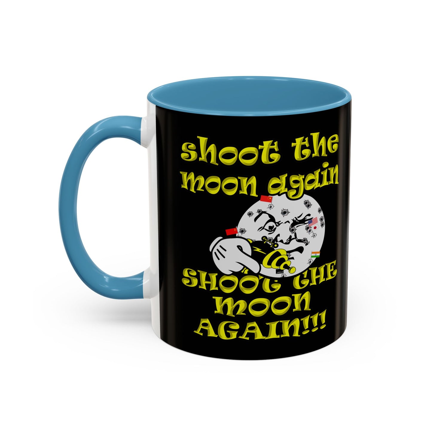 shoot the moon again - Accent Mug (black)