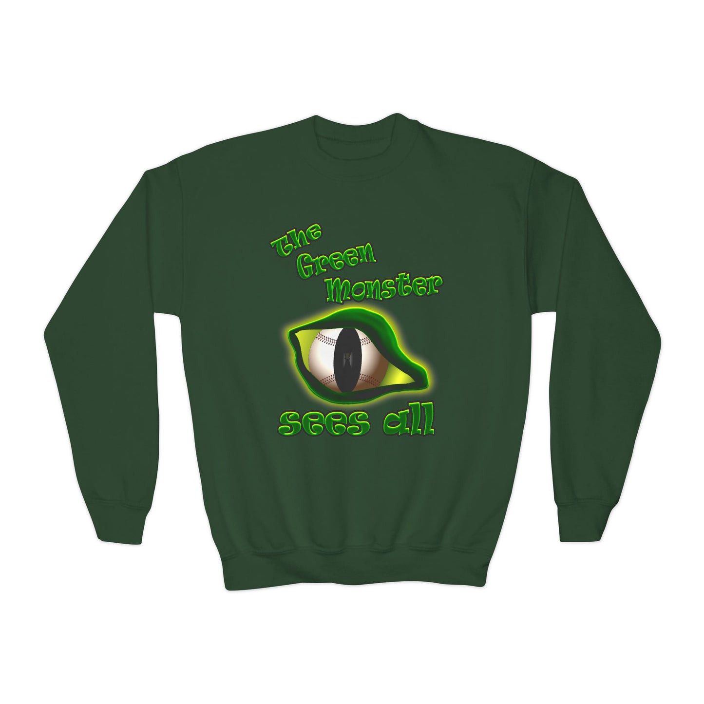 green monster - Youth Crewneck Sweatshirt