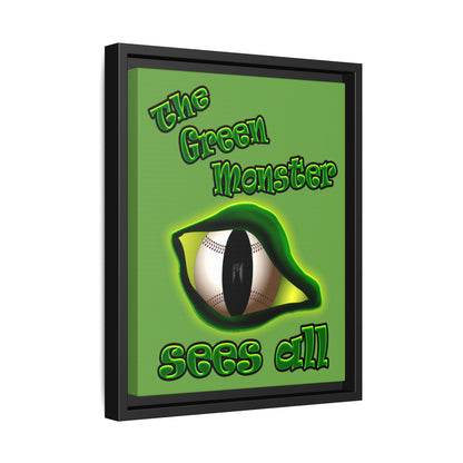 green monster - framed canvas art (green)
