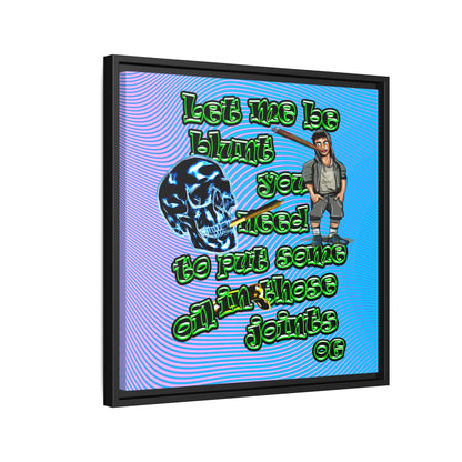 og - framed canvas art (light blue-purple wave)