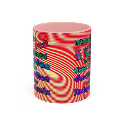declaration of the independents - Accent Mug (yellow-orange wave)