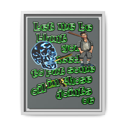 og - framed canvas art (dark grey)