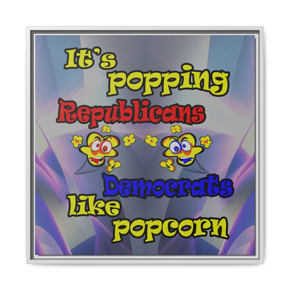 popping like popcorn - framed canvas art (grey-pink wave)