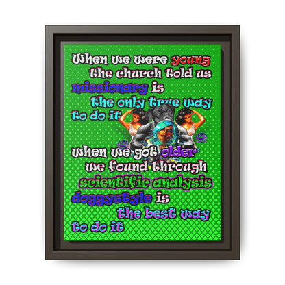 doggystyle - framed canvas art (logo green)