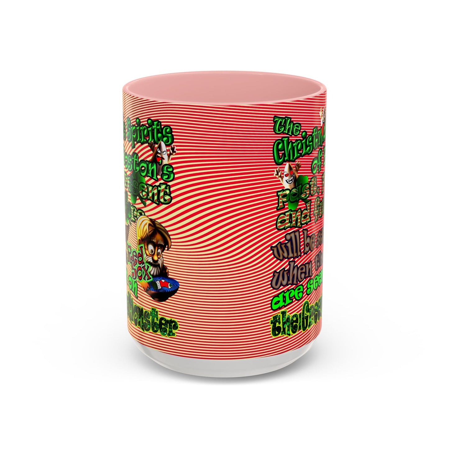 christmas spirits of boston - Accent Mug (yellow-orange wave)