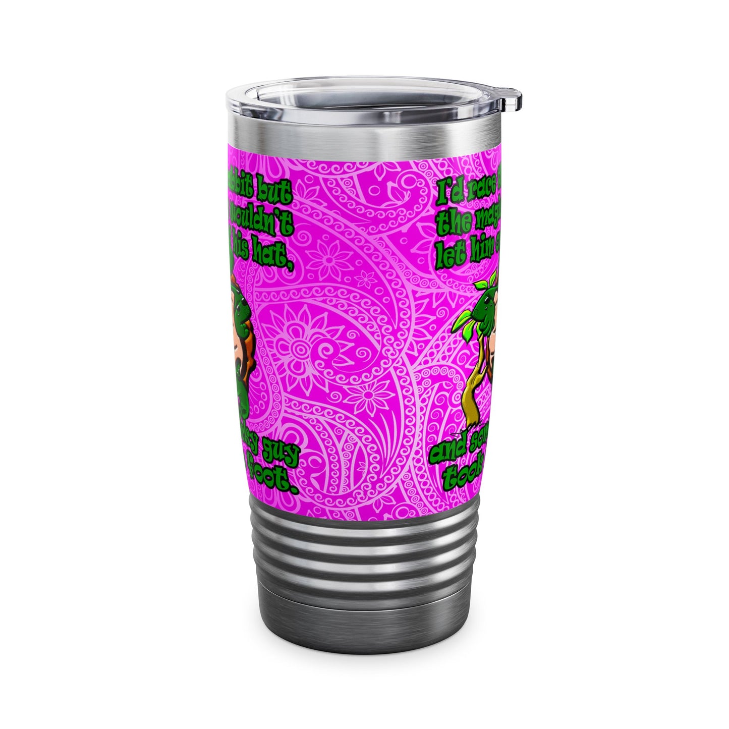 turtle race - Ringneck Tumbler, 20oz (pink swirl)