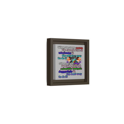 doggystyle - framed canvas art (light grey)