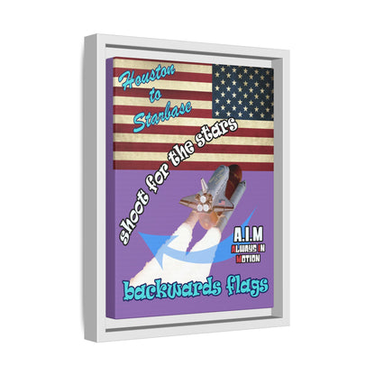 shoot for the stars - framed canvas art (light purple)