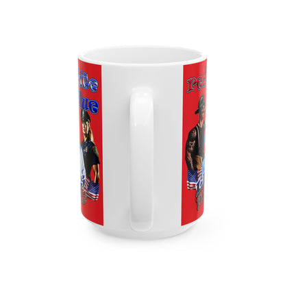 rw&b lives matter - White Mug (red)