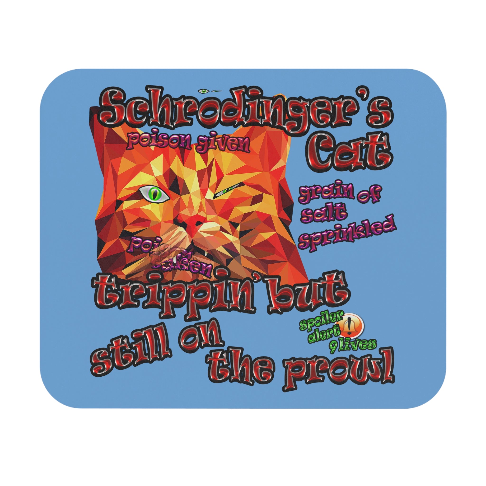 schrodinger's cat - Mouse Pad (Rectangle) (light blue)