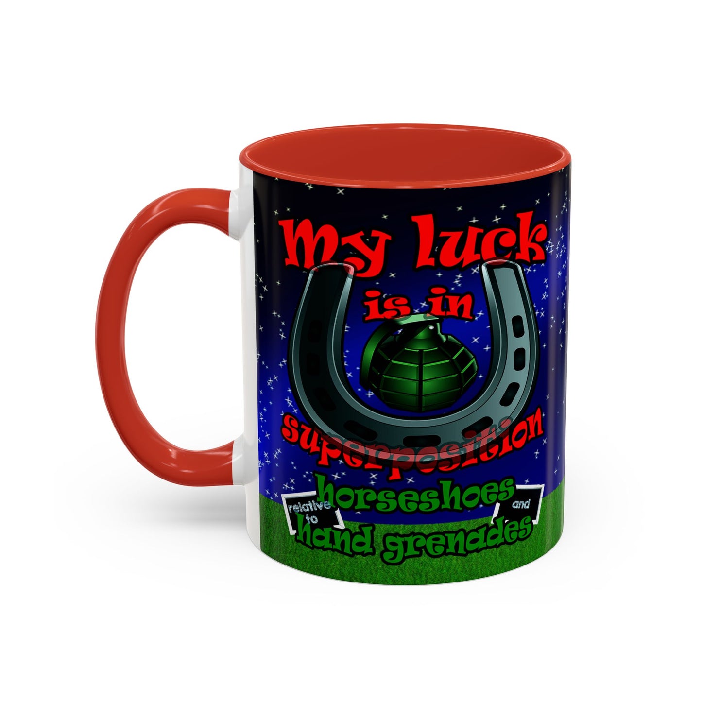my luck - Accent Mug ('snoops' background)