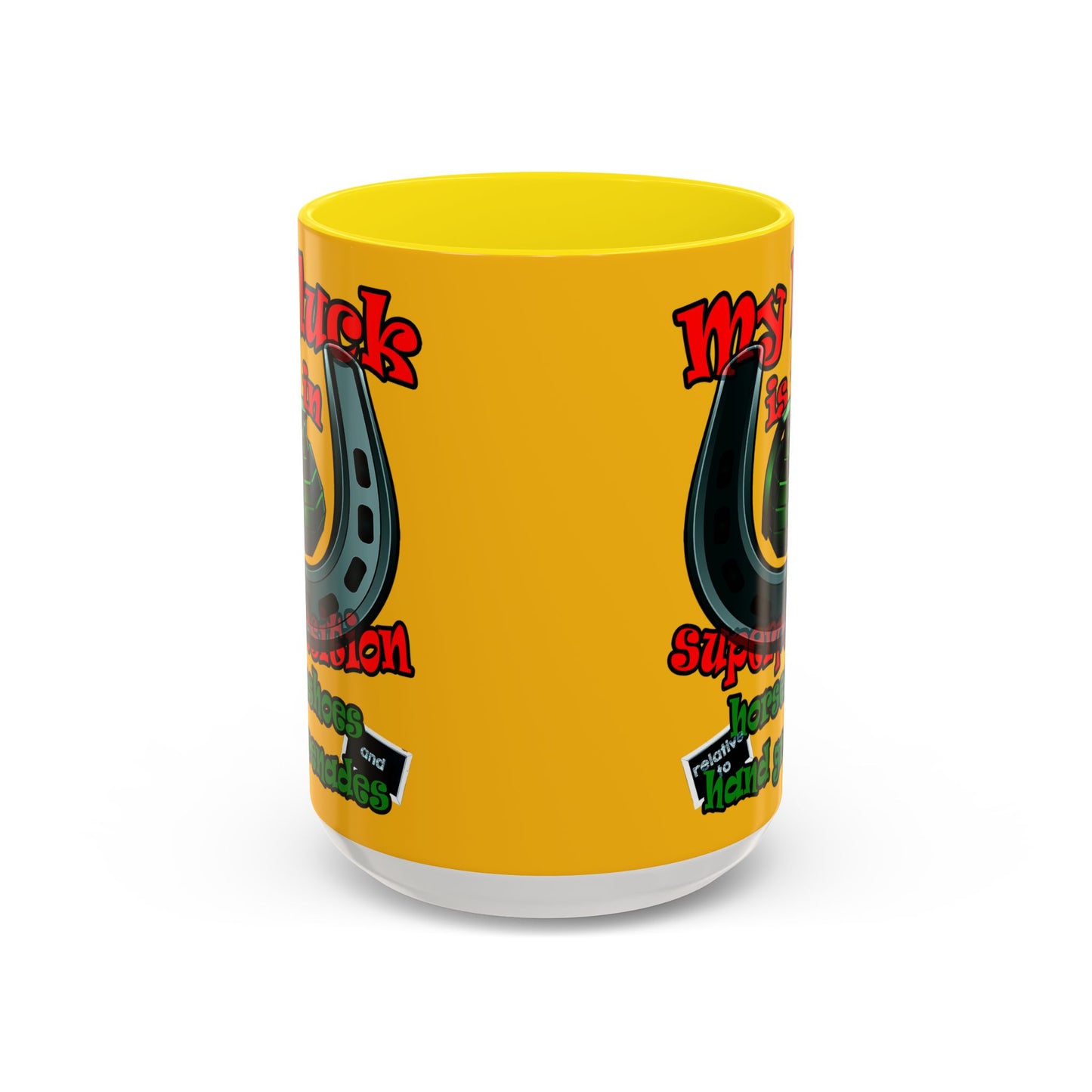 my luck - Accent Mug (yellow)