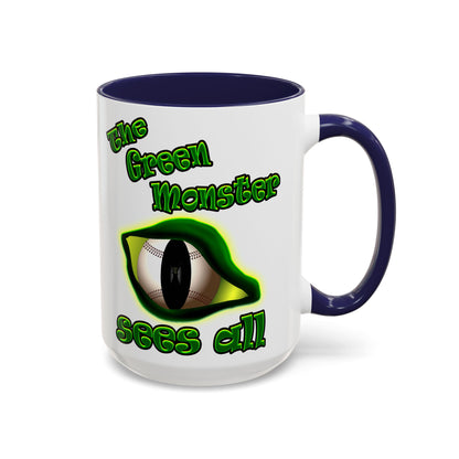 green monster - Accent Mug (white)