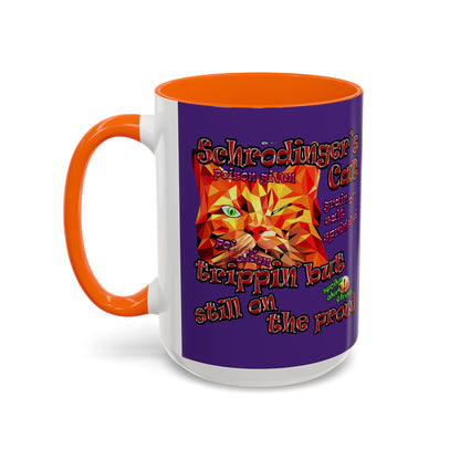 schrodinger's cat - Accent Mug (purple)