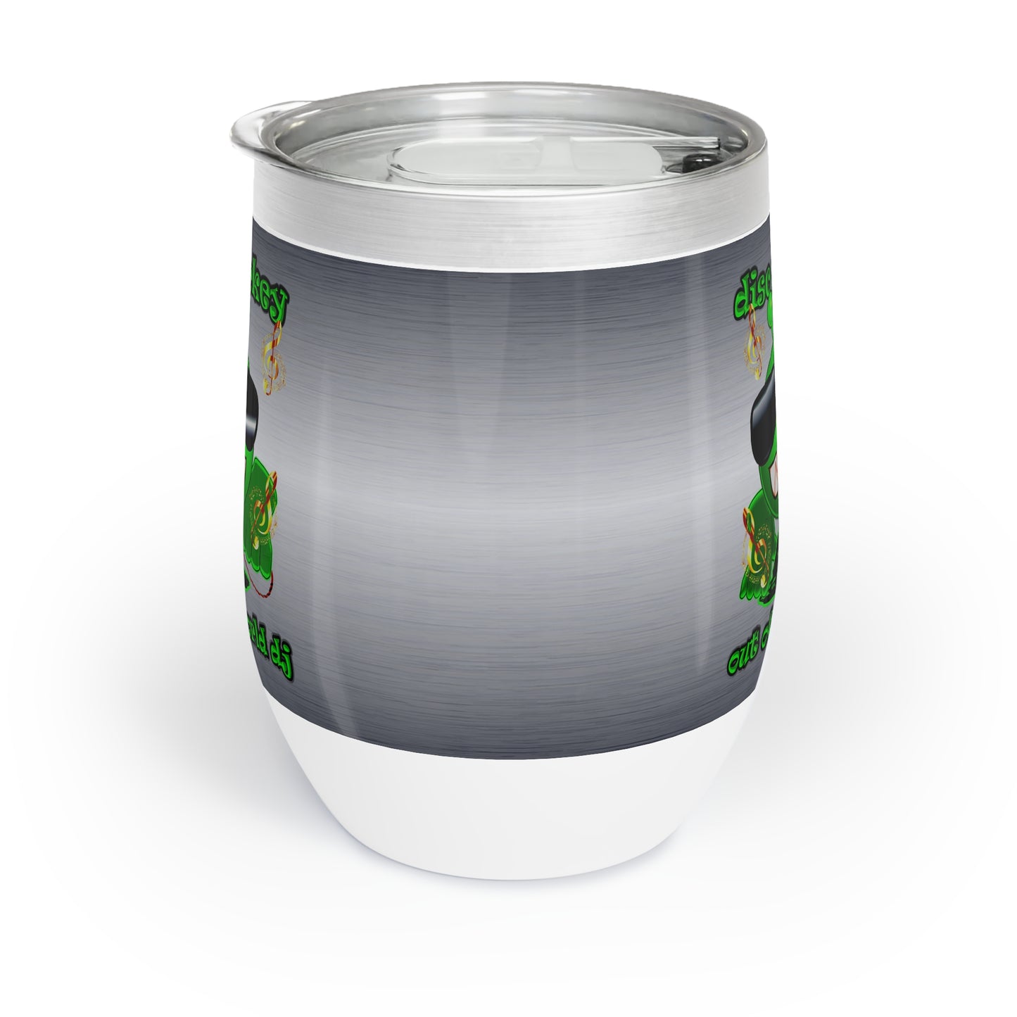 disc jockey - Chill Wine Tumbler (brushed nickel)